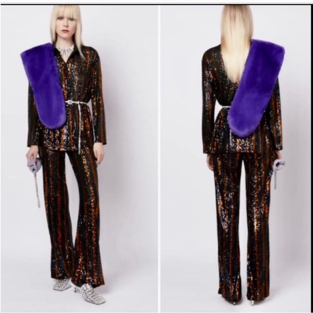 ZARA The Abbey Flared
Sequin Pant